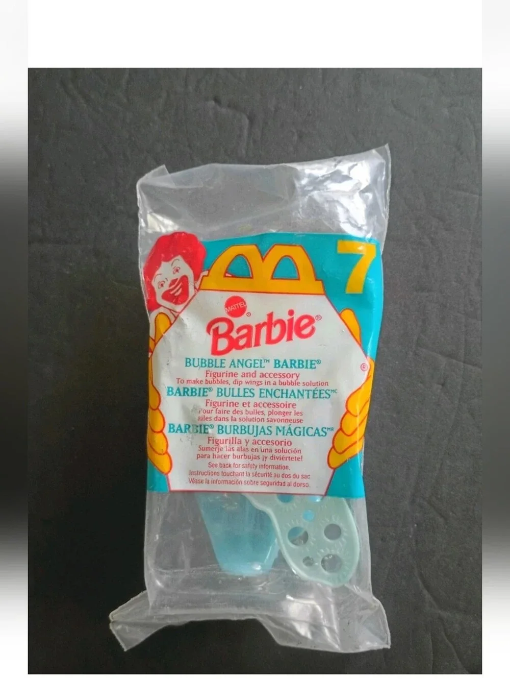 VINTAGE MATTEL BUBBLE ANGEL BARBIE DOLL # 7 NIP McDONALD’S 1994 HAPPY MEAL TOY
